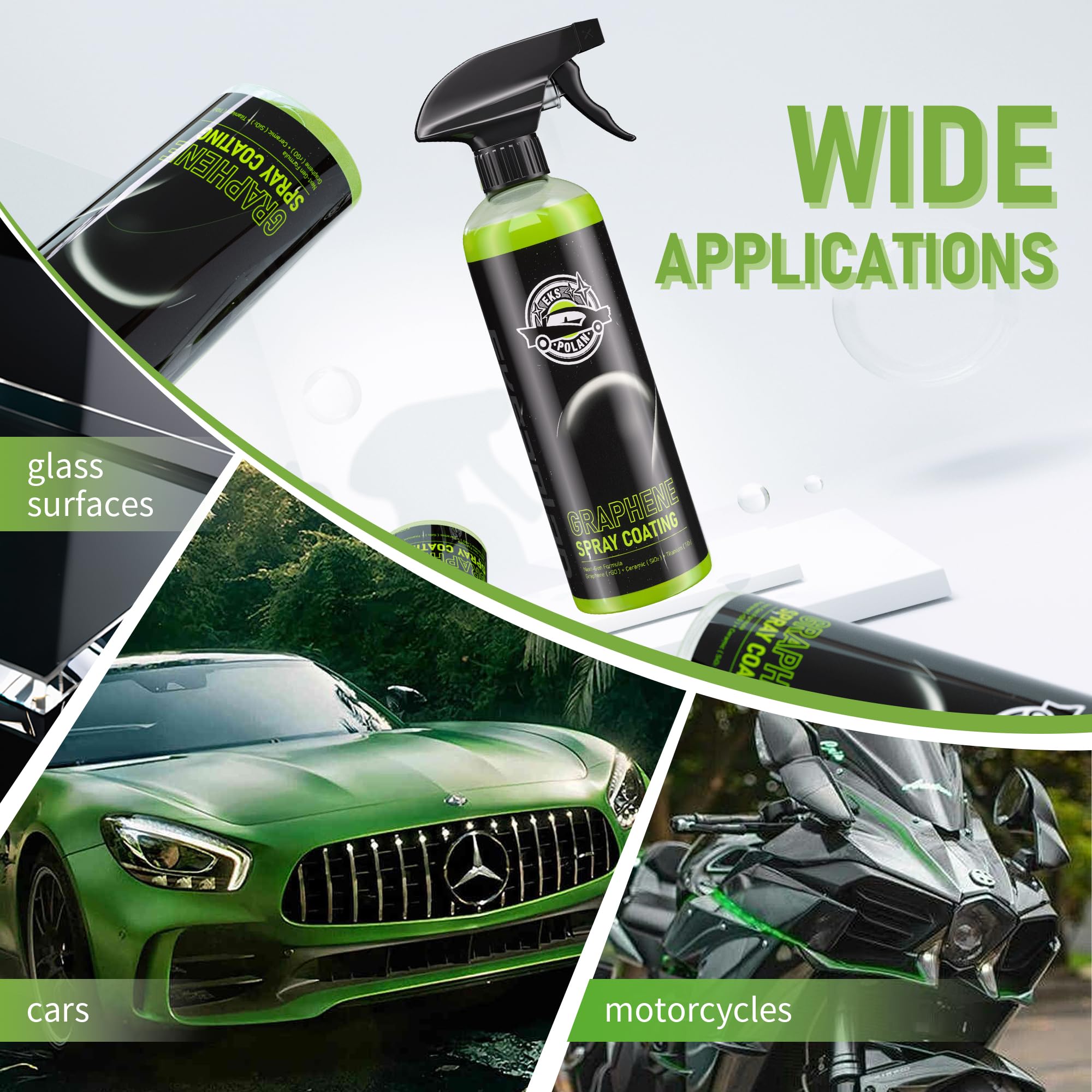 EKSPOLAN graphene spray washless wax enables quick upkeep without washing