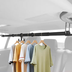Elantrip car clothes hanger bar extended from 34 to 70 inches for SUV and truck fit