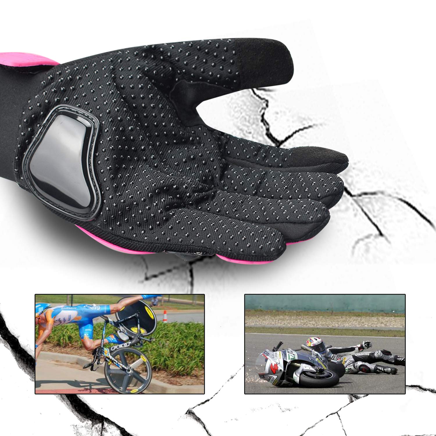ELCYCO pink large gloves offer summer comfort and style.