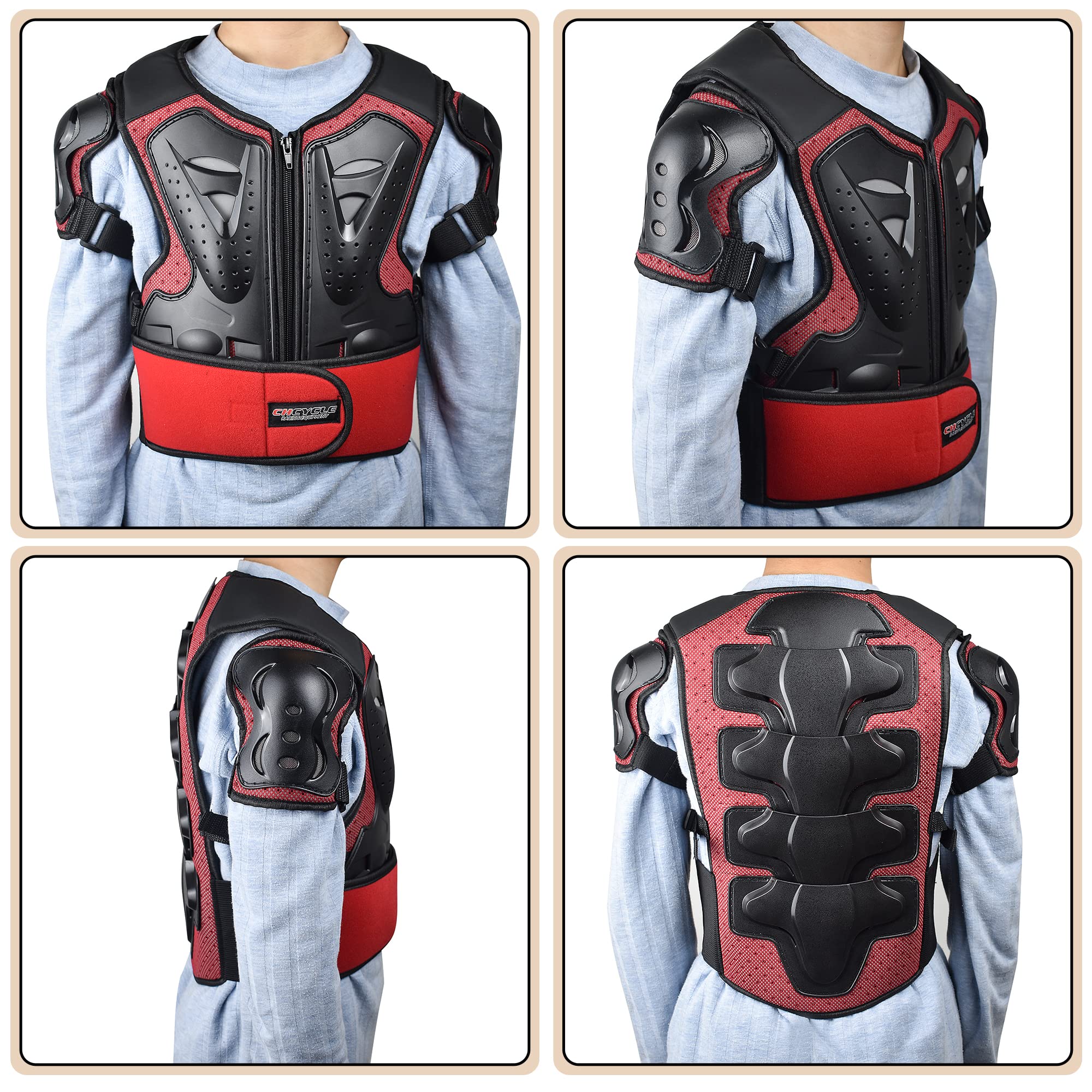 ElCYCO knee pads close-up with secure straps and impact padding.