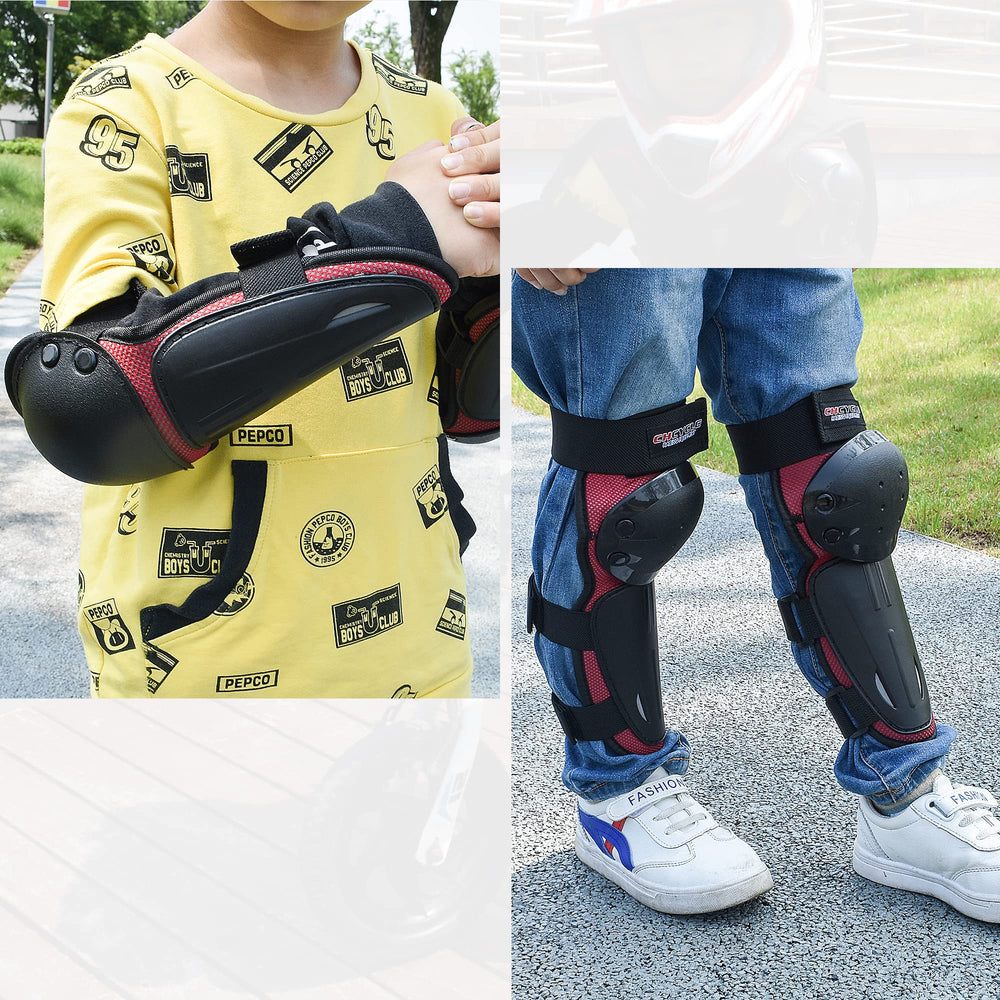 ElCYCO protective gear with reflective stripe to boost visibility during dusk rides.