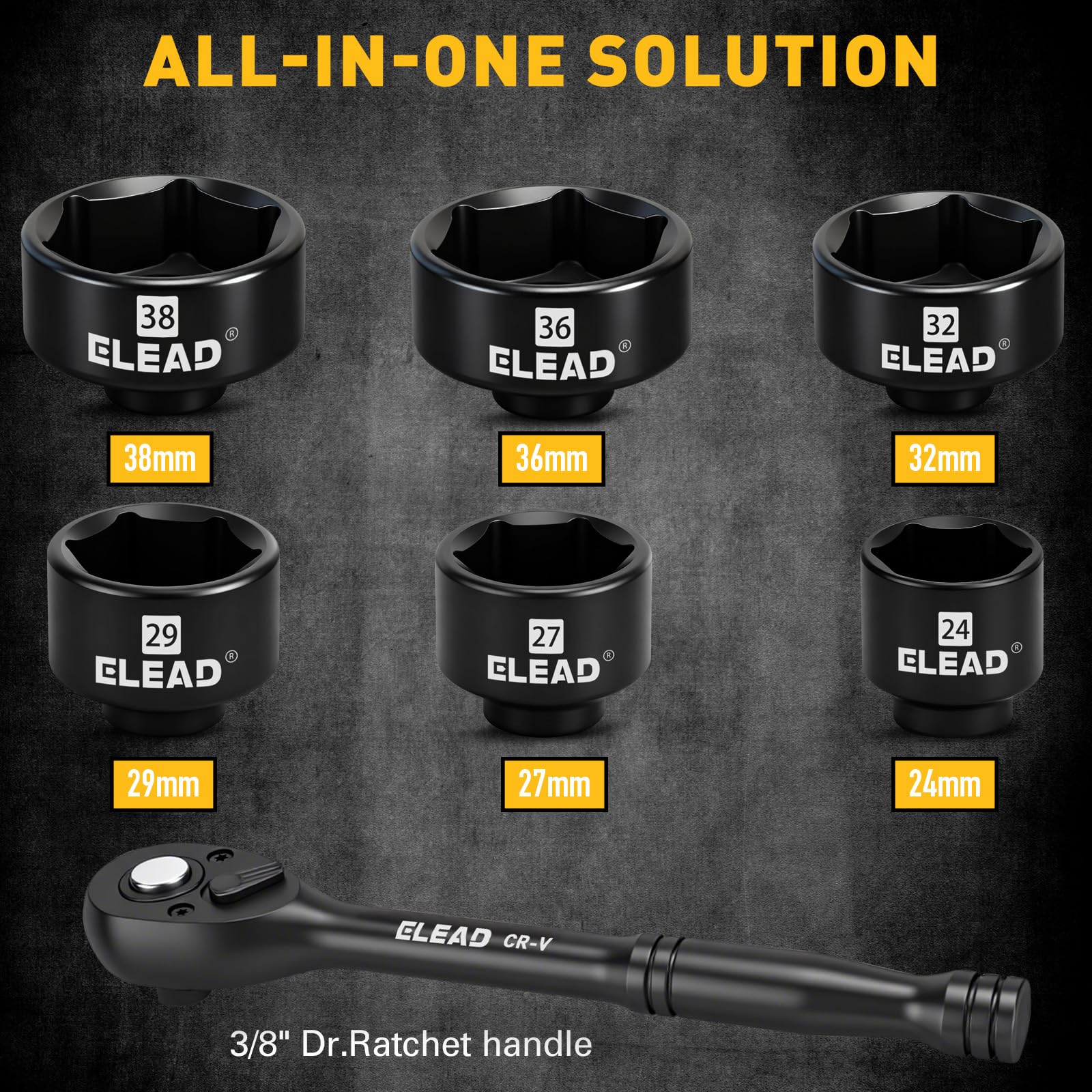 ELEAD 3-8-Inch-Drive Wrench Handle for easy filter cap removal.