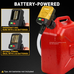 ELEAD 48-inch hose reaching distant containers for convenient transfers.