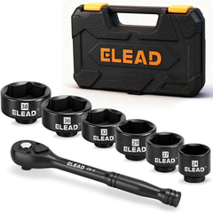 ELEAD 7-Piece 24-38mm Oil Filter Socket Set for efficient canister filter changes.