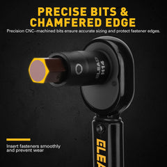 ELEAD adapter and drive pieces displayed enabling versatile tool compatibility