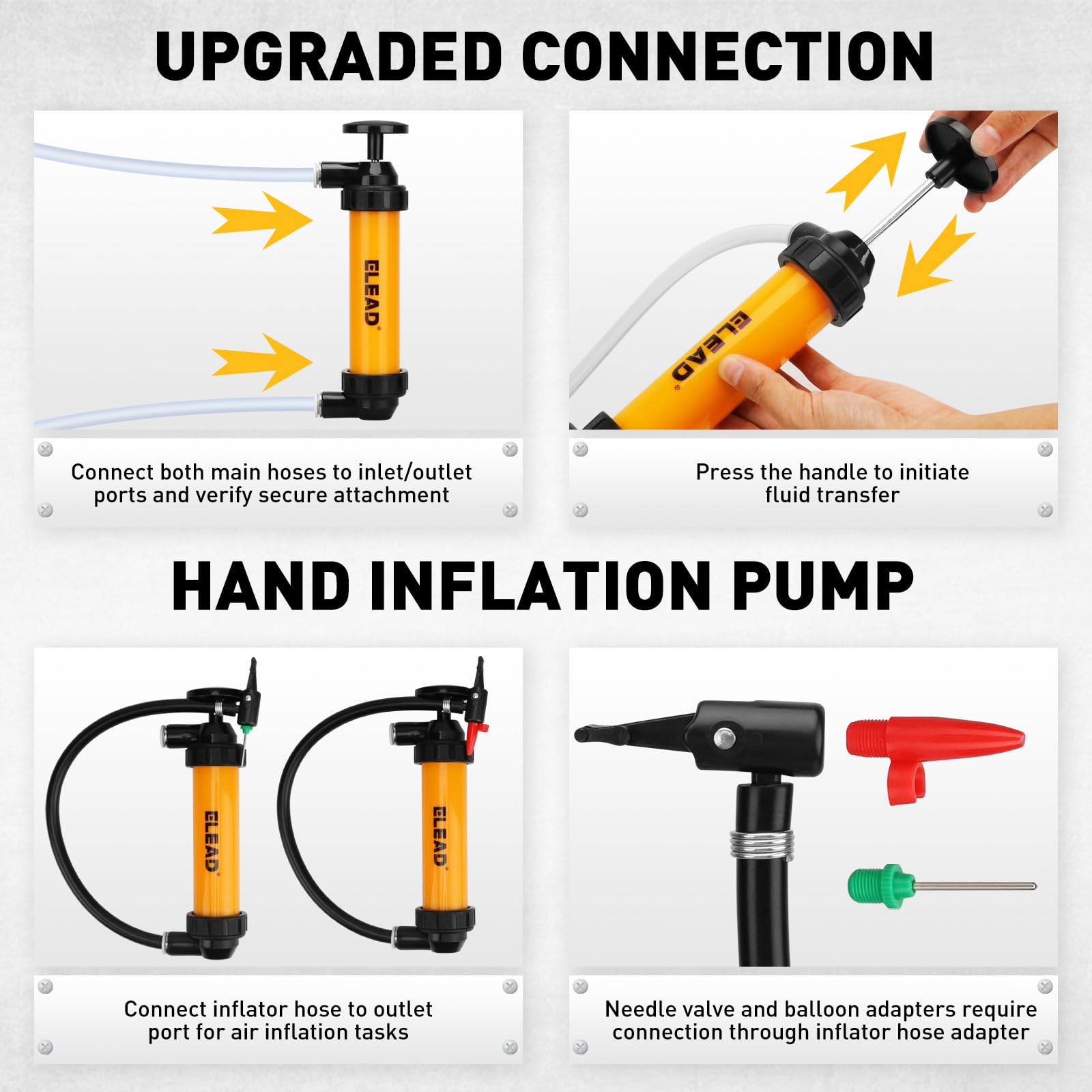 ELEAD balloon adapter helps inflate balloons and lightweight inflatables easily.
