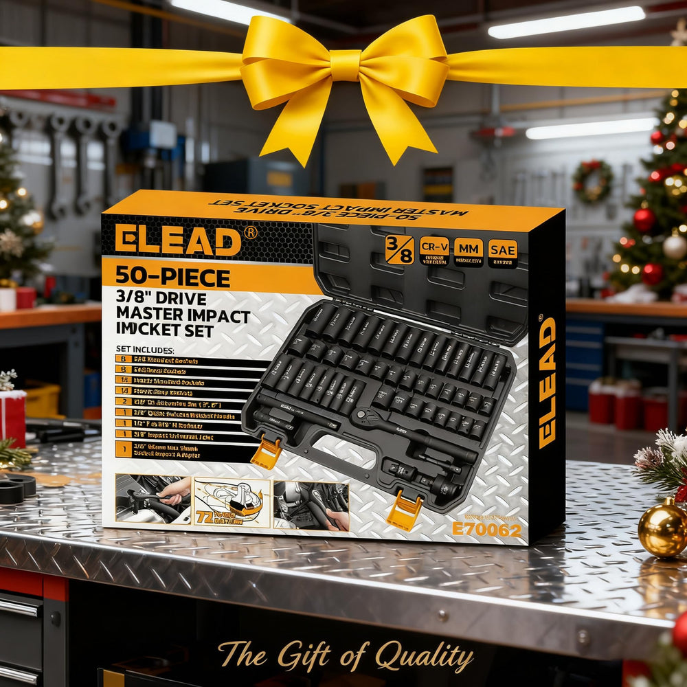 ELEAD compact-case-scale showing case next to tape measure for easy transport comparison