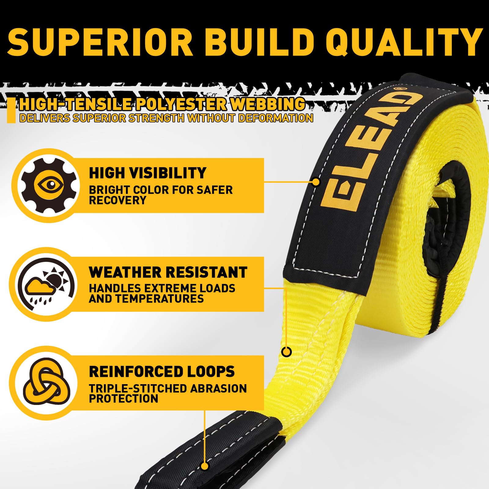 ELEAD 3/4in D-ring shackles ensure secure, heavy-duty connections