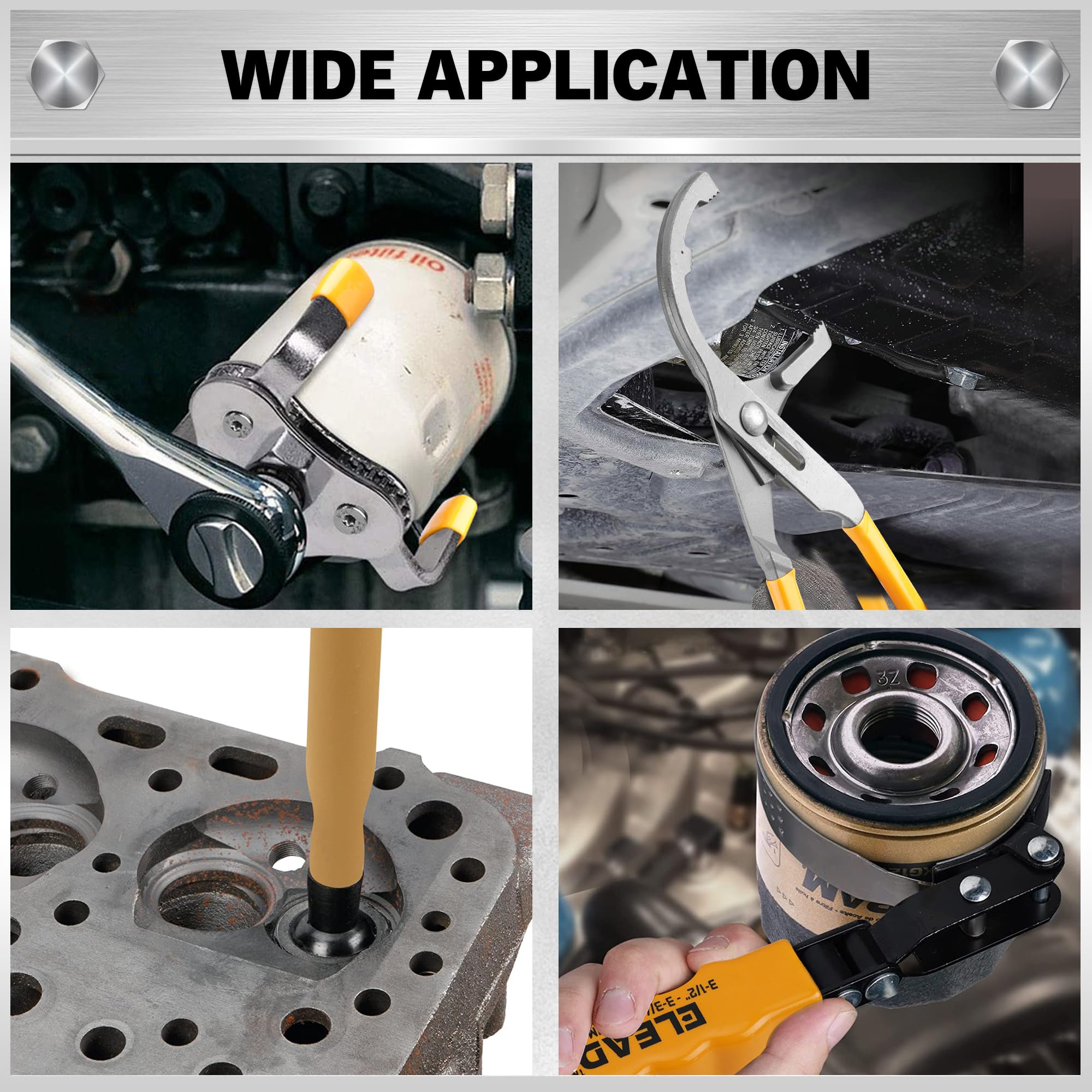 ELEAD durable stainless steel band offers reliable grip and corrosion resistance.