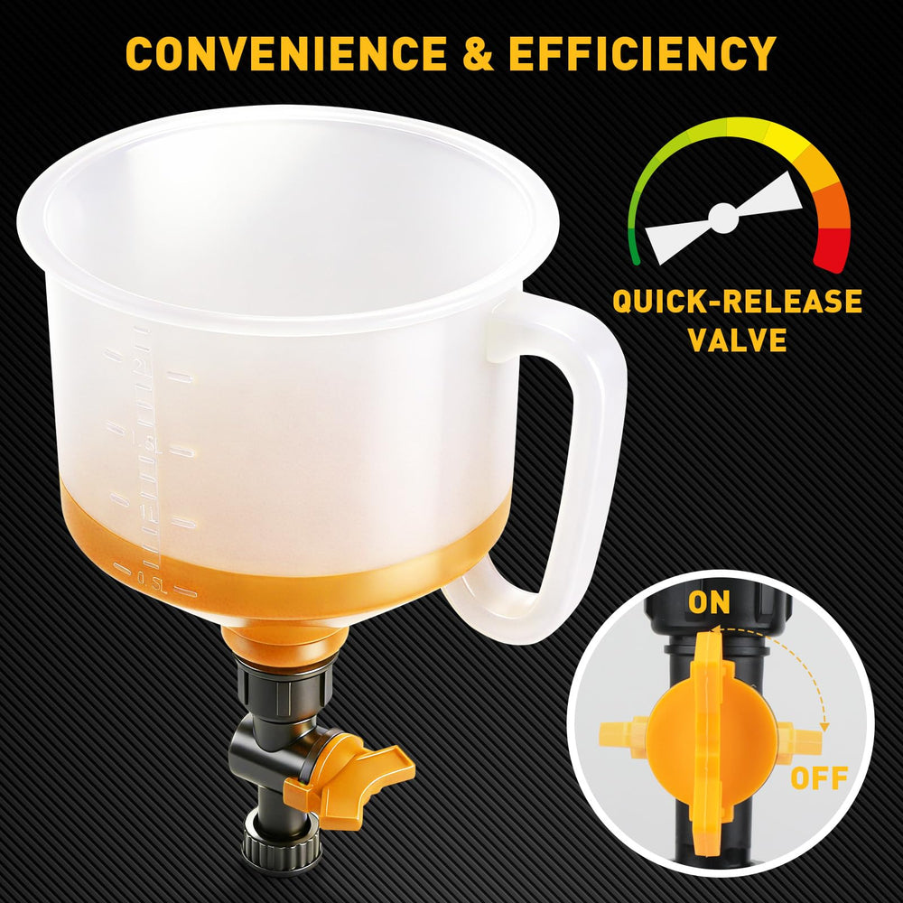 ELEAD adapters and extensions for reaching tight fill points during maintenance