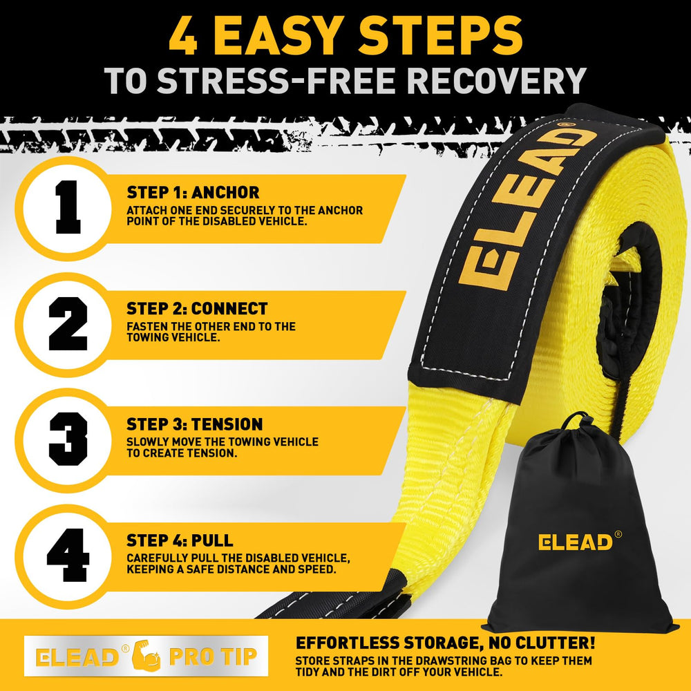 ELEAD off-road recovery scene shows versatile towing in mud or snow