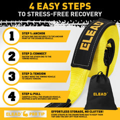 ELEAD off-road recovery scene shows versatile towing in mud or snow