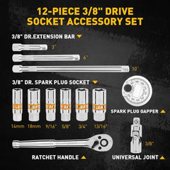 ELEAD spark plug socket 5-8 inch for secure grip on hex plugs.