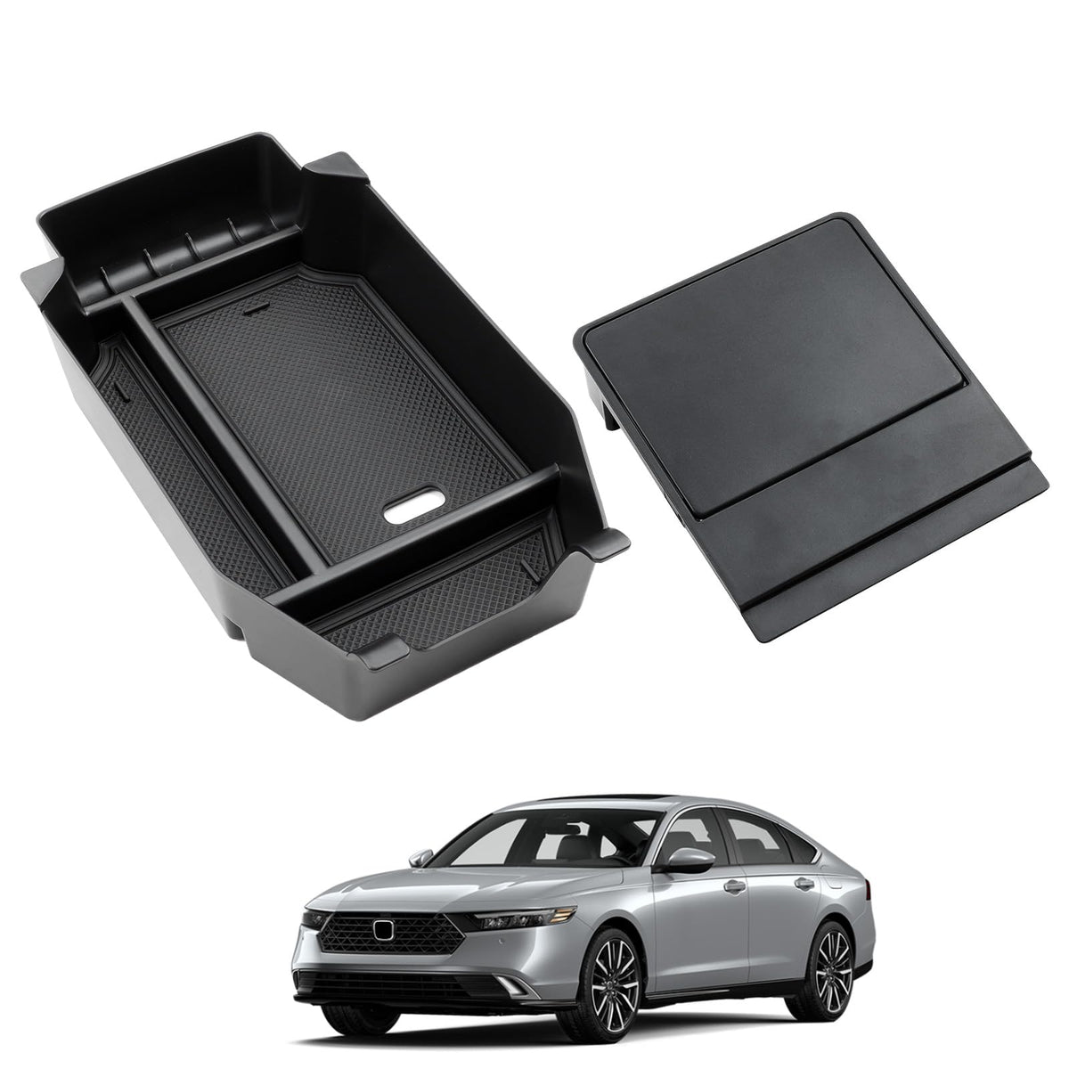 ELECFRESH center-console armrest storage box keeps essentials within reach on drives
