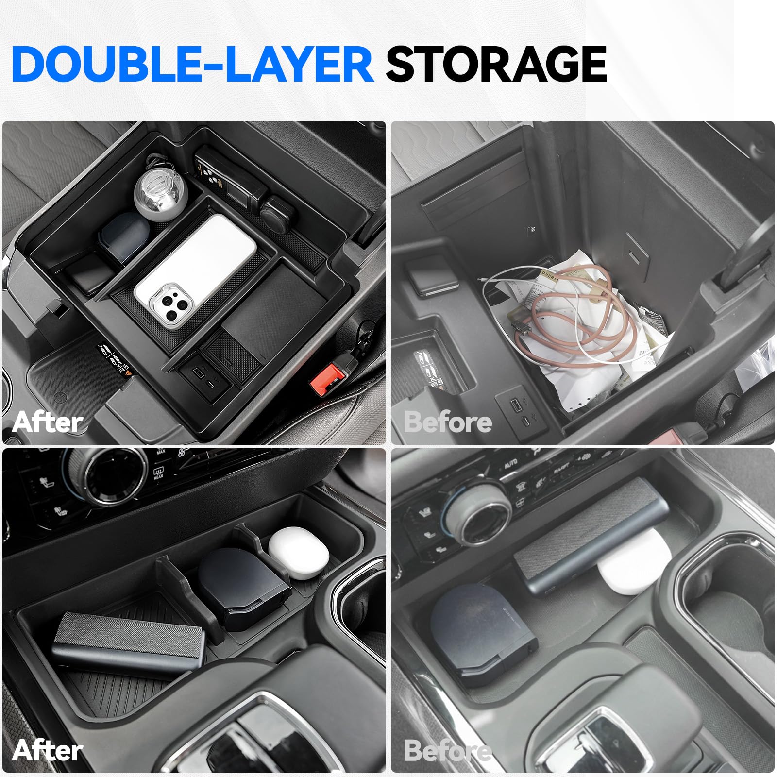 ELECFRESH clutter-free interior after installation shows neat storage.