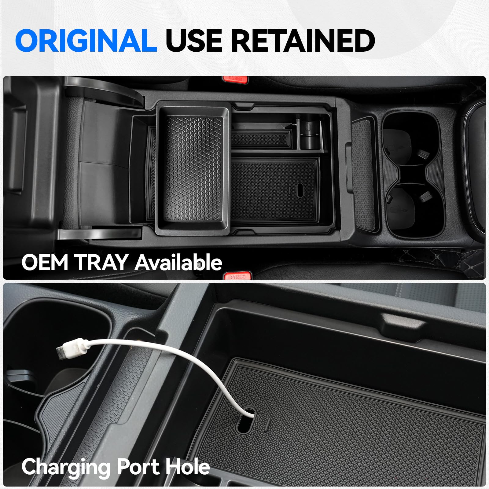 ELECFRESH cup holder tray creates a tidy, accessible drink area.