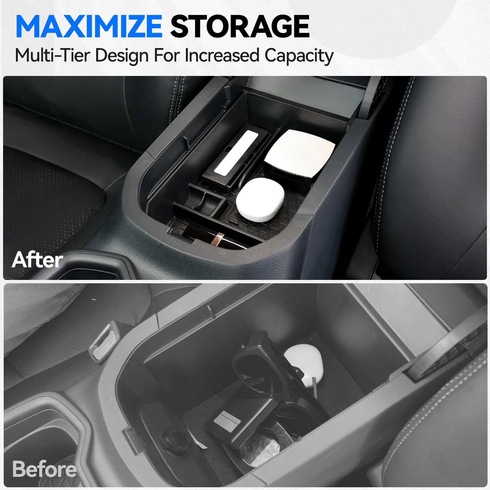 ELECFRESH passenger storage mat protects the surface while staying tidy.