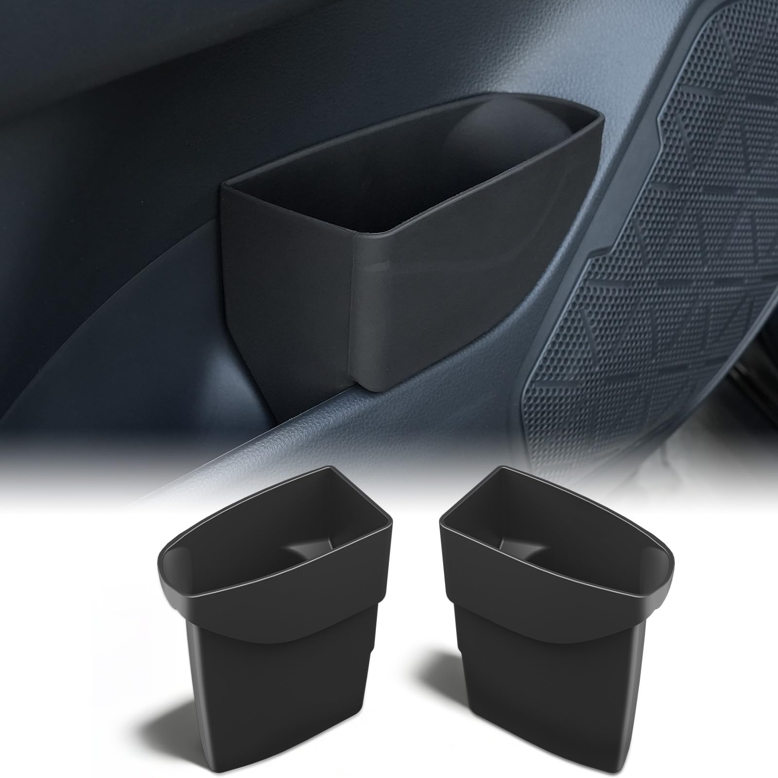 ELECFRESH Rav4 door-side trash can 2pc set adds extra storage for clutter.