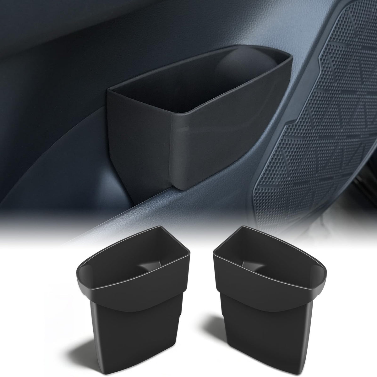 ELECFRESH Rav4 door-side trash can 2pc set adds extra storage for clutter.