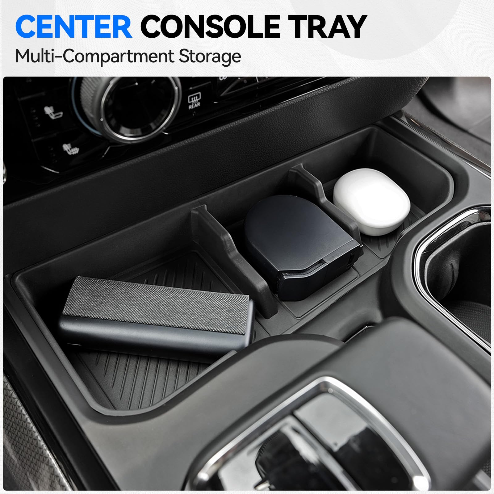 ELECFRESH silicone mats protect velour surfaces on the console.