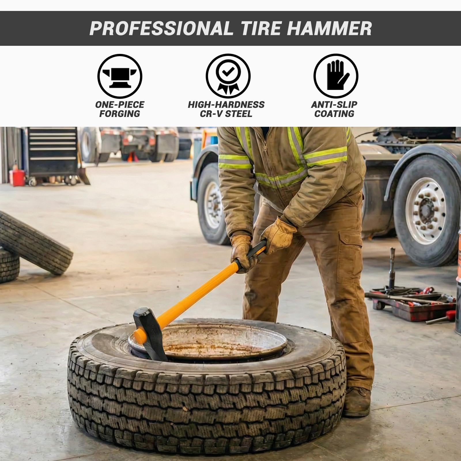ELECHOI Tire Hammer with duckbill head designed for efficient tire removal.