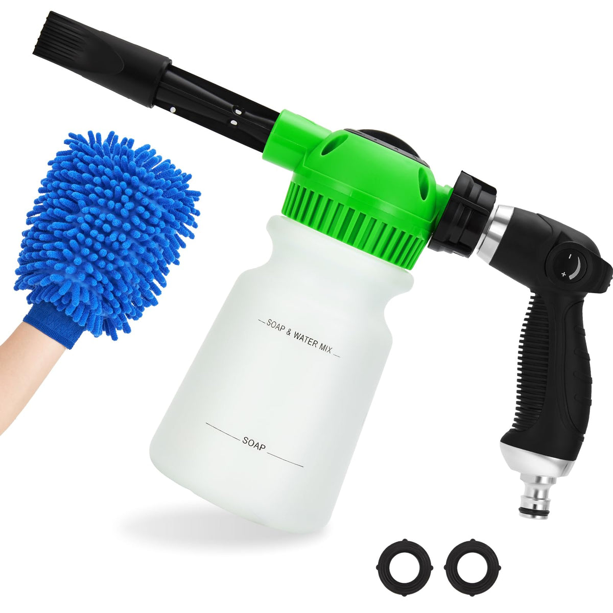 Elechomes car wash foam gun front view showing durable ABS body for long-term use