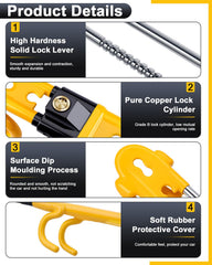 ELECTOP steering wheel lock installs in seconds for quick security
