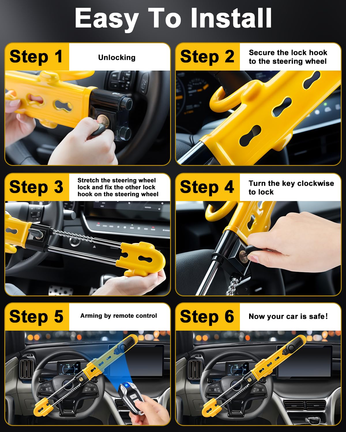 ELECTOP retractable tie rod adapts to different steering wheels