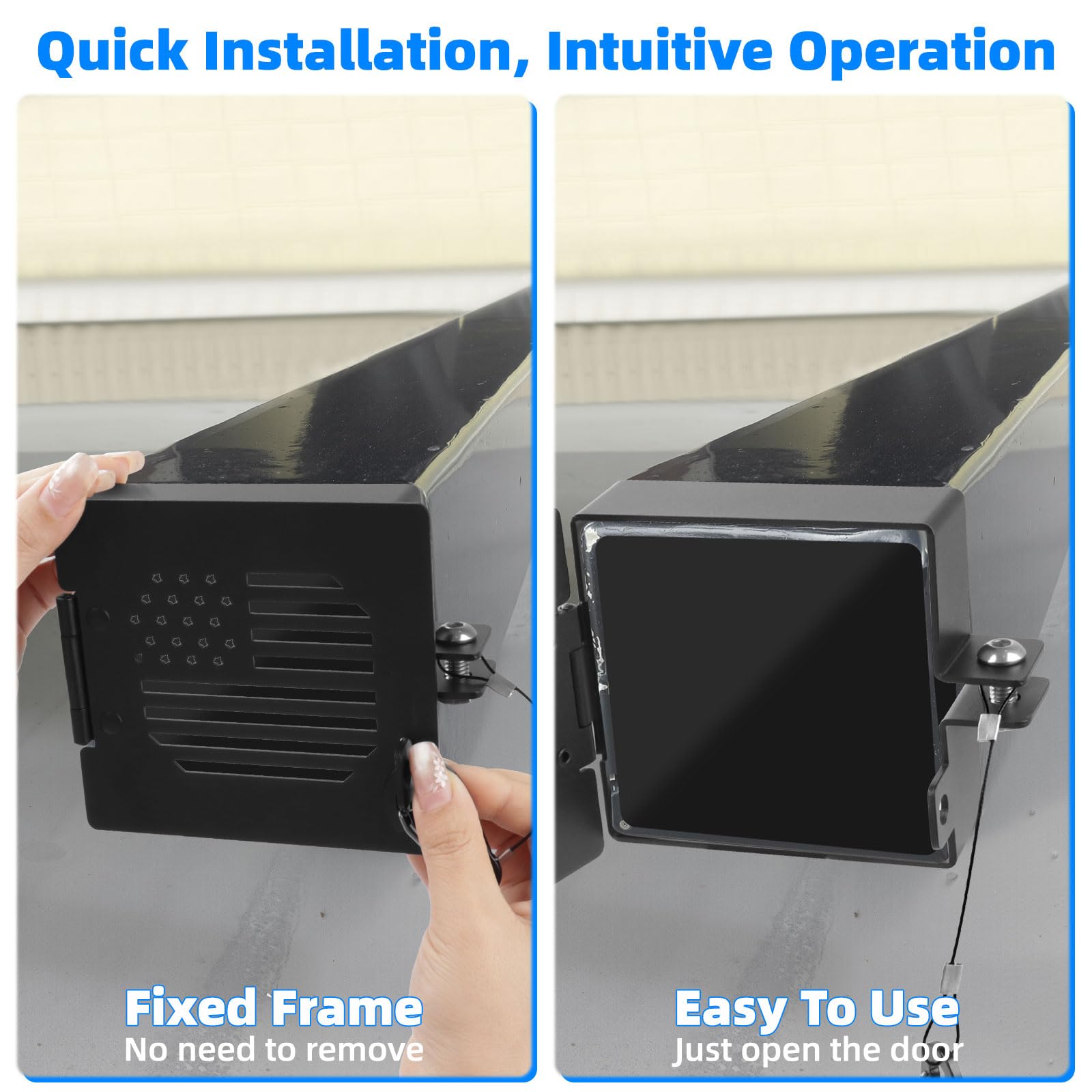 Elegananccy bumper end cap installation with screws and rubber pads.