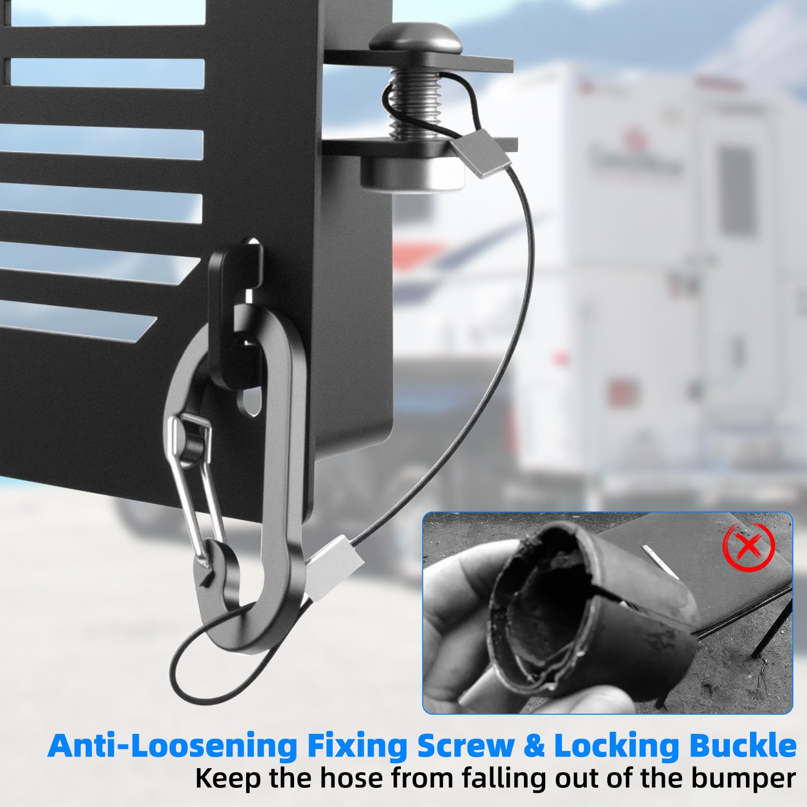 Elegananccy aluminum cap resists weather and rust for long lasting RV use.
