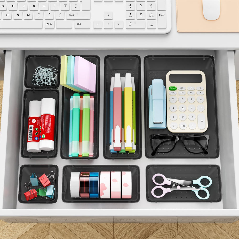 ElegantArray multi-size compartment tray adapts to different items and spaces.