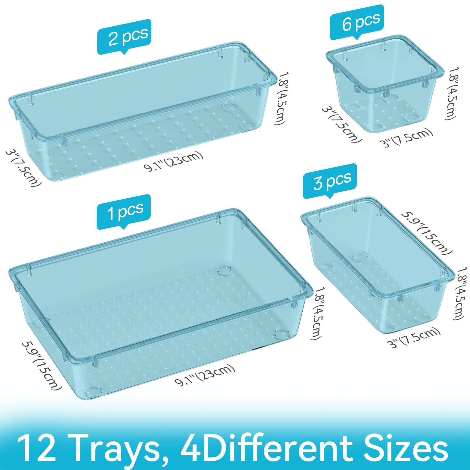 ElegantArray vanity organizer in four sizes helps keep small items accessible.