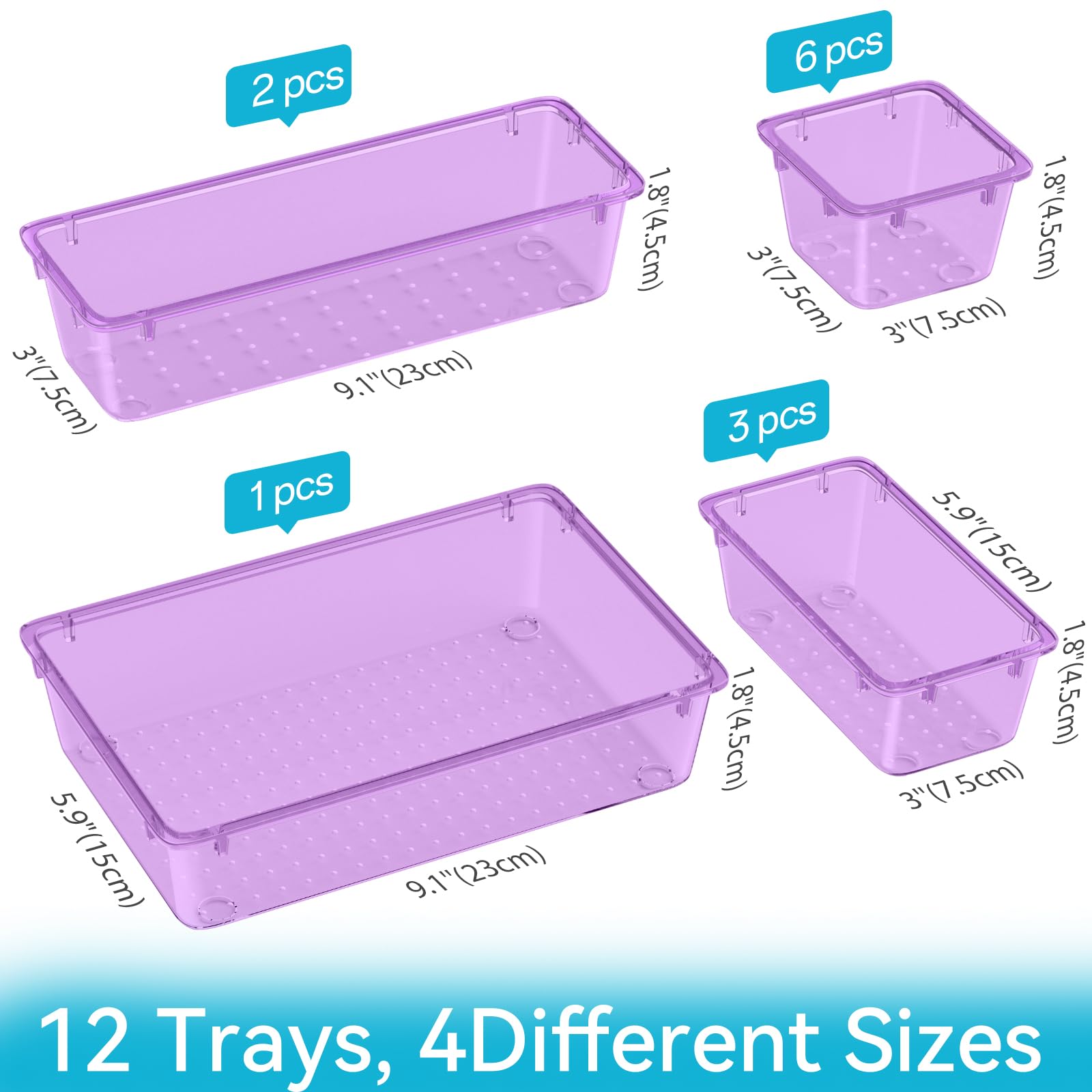 ElegantArray vanity organizer makeup tray with compact compartments.