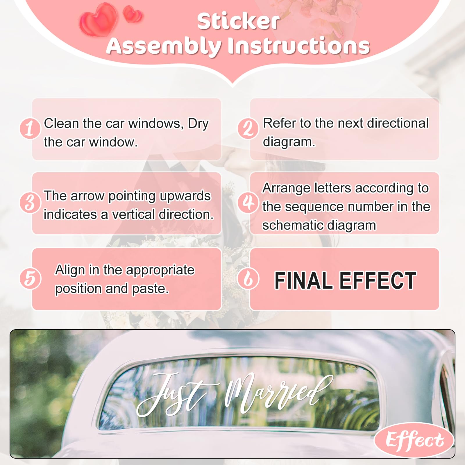 ElekTonny wedding car decor kit enhances vehicle elegance