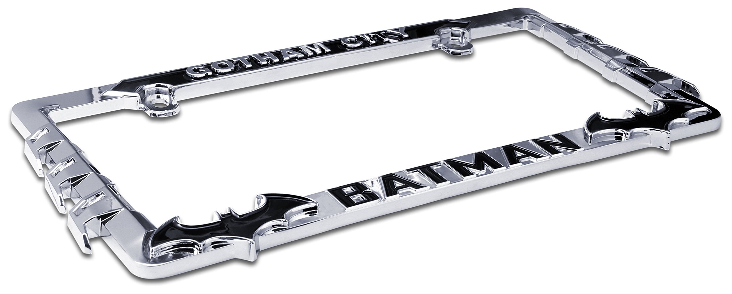 Elektroplate Batman chrome frame three-dimensional embossed details enhance premium appearance.