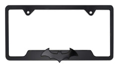 Elektroplate Batman license frame front view highlights bold 3D design and durable metal.