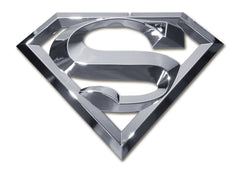 Elektroplate Superman chrome emblem 4.2 x 3.0 inches adds bold DC flair to any vehicle