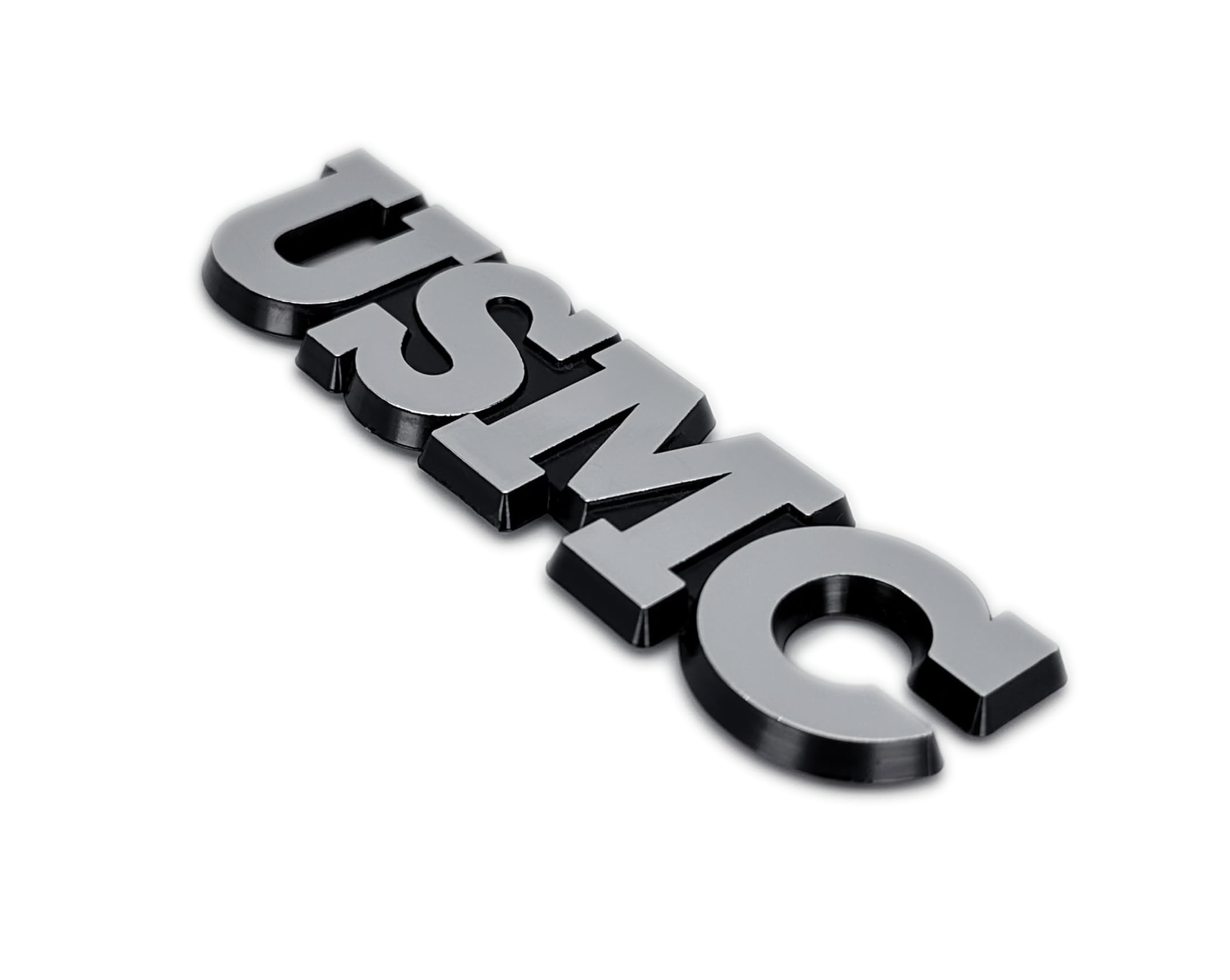 Elektroplate USMC emblem with adhesive foam tape for easy peel-and-stick apply