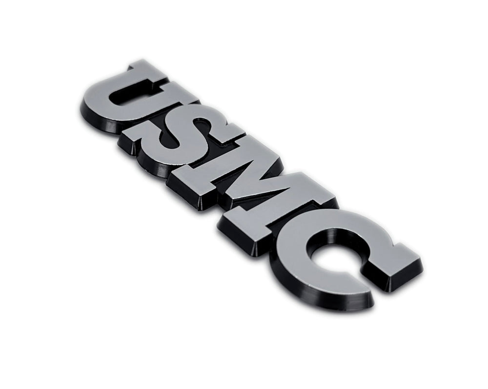 Elektroplate USMC emblem with adhesive foam tape for easy peel-and-stick apply