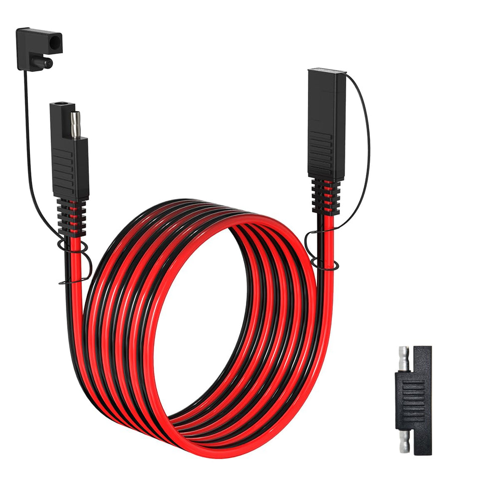 ELFCULB SAE extension cable 10ft showing durable copper wiring for stable power