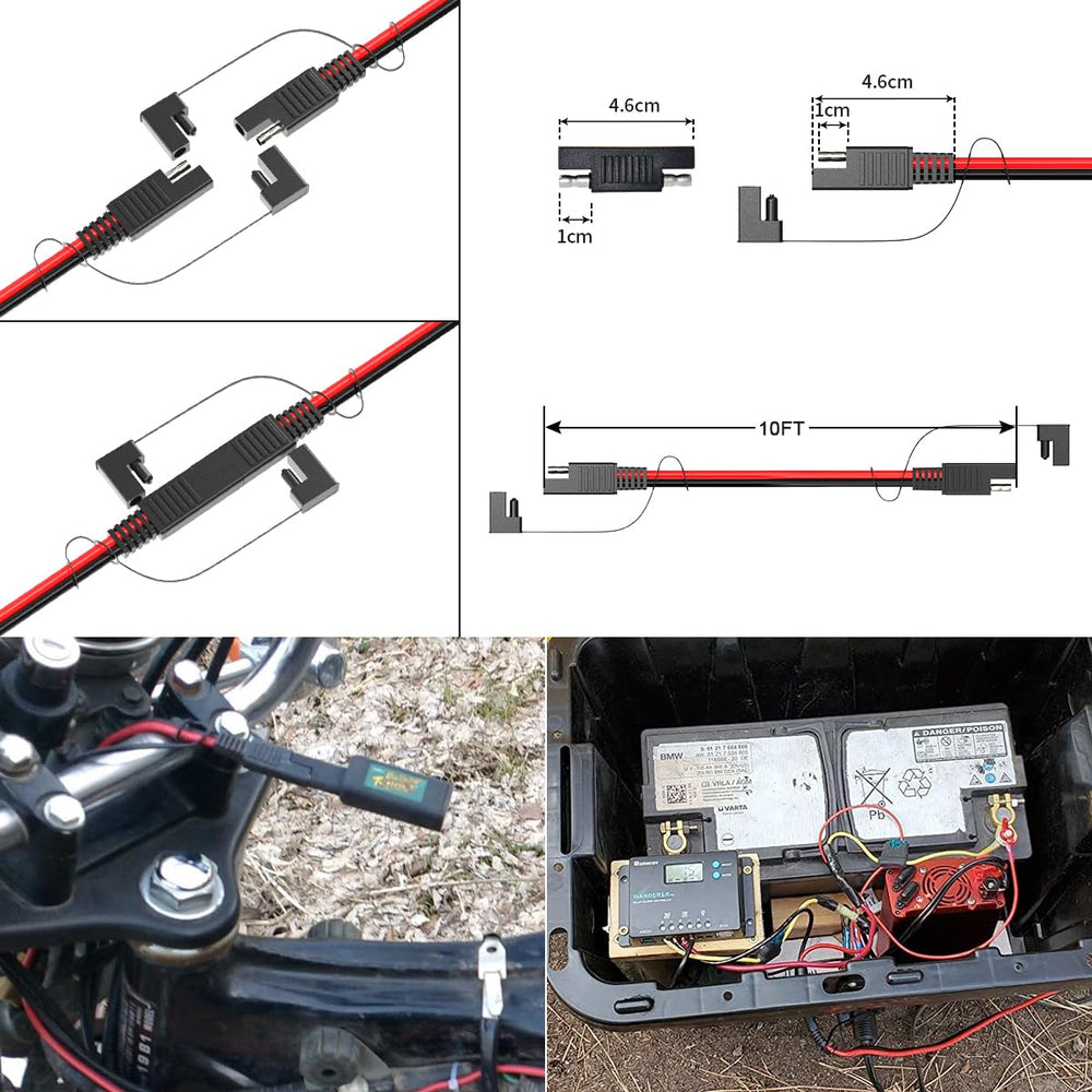 ELFCULB SAE extension cable suits battery and solar applications