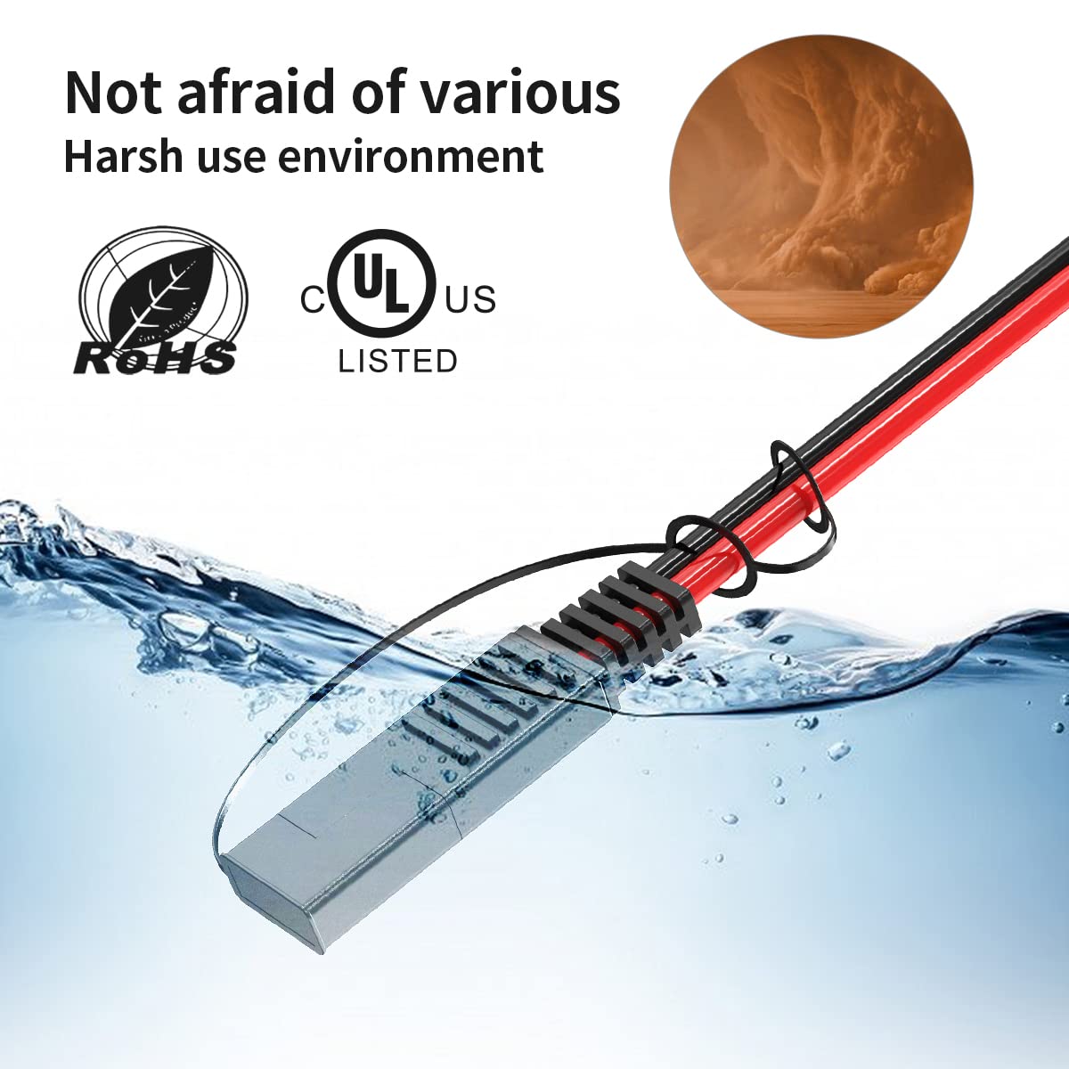 ELFCULB SAE extension cable with rugged PVC jacket resists outdoor wear
