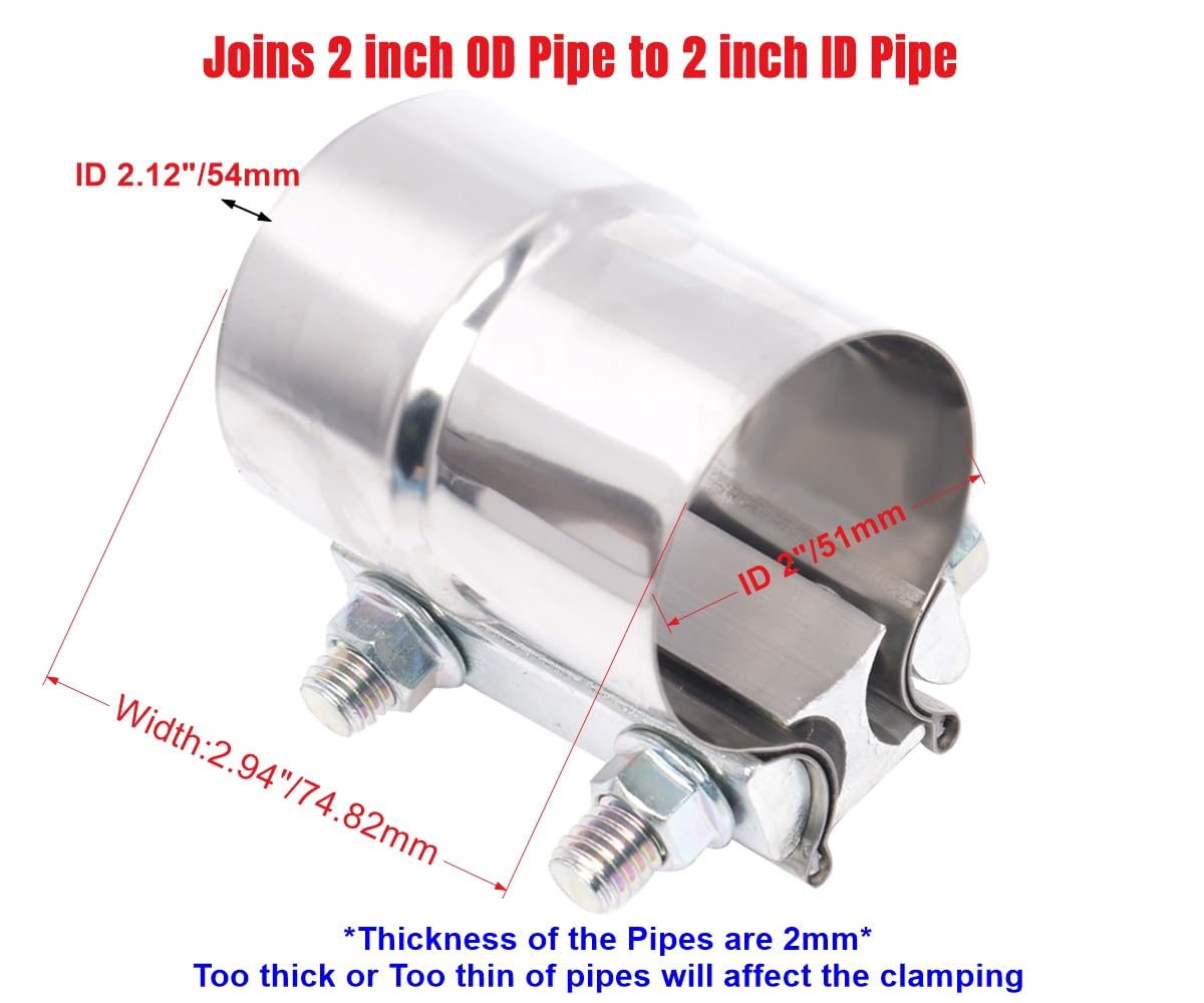 eLifecenter lap joint band clamp 2in demonstrates robust connection between pipes