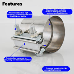 eLifecenter wrap-around design prevents leaks and distortions around joined exhaust