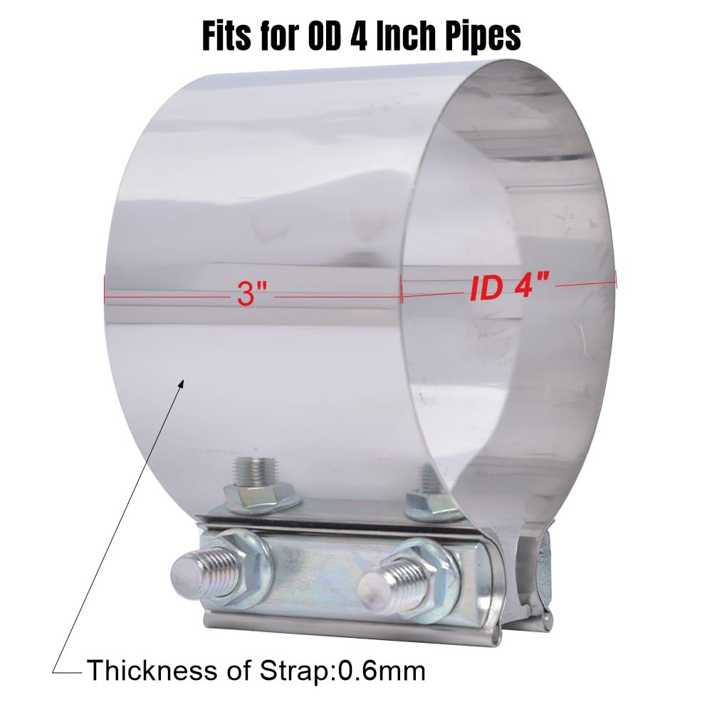 Elifecenter exhaust clamp assembly shown for easy, no-weld installation.
