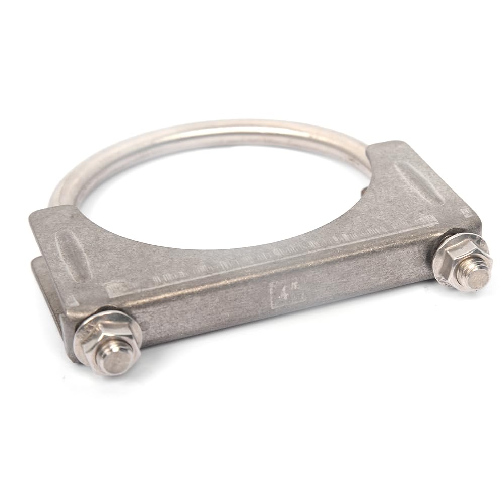 elifecenter universal 4-inch exhaust clamp in use on vehicle exhaust system