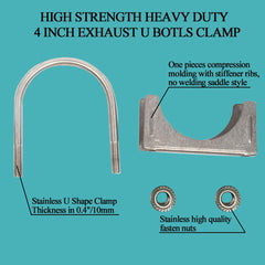 elifecenter universal 4-inch exhaust clamp stainless steel resilience resists corrosion and warping