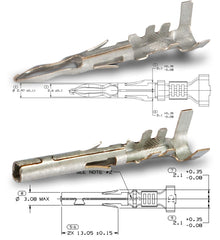 ELITE.CITI WeatherPack 2-conductor pins illustrate easy AWG 14-16 compatibility.