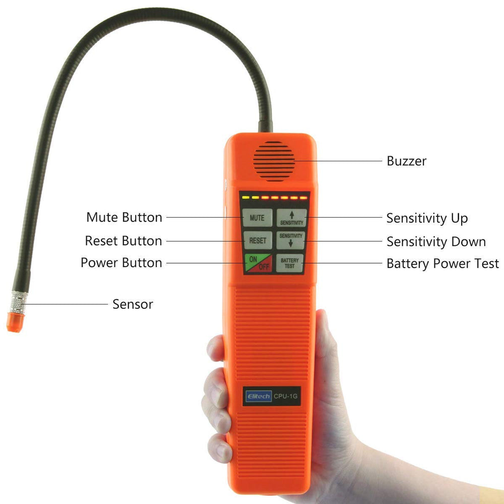 Elitech CPU-1G detects halogen refrigerants such as R22 and R410A