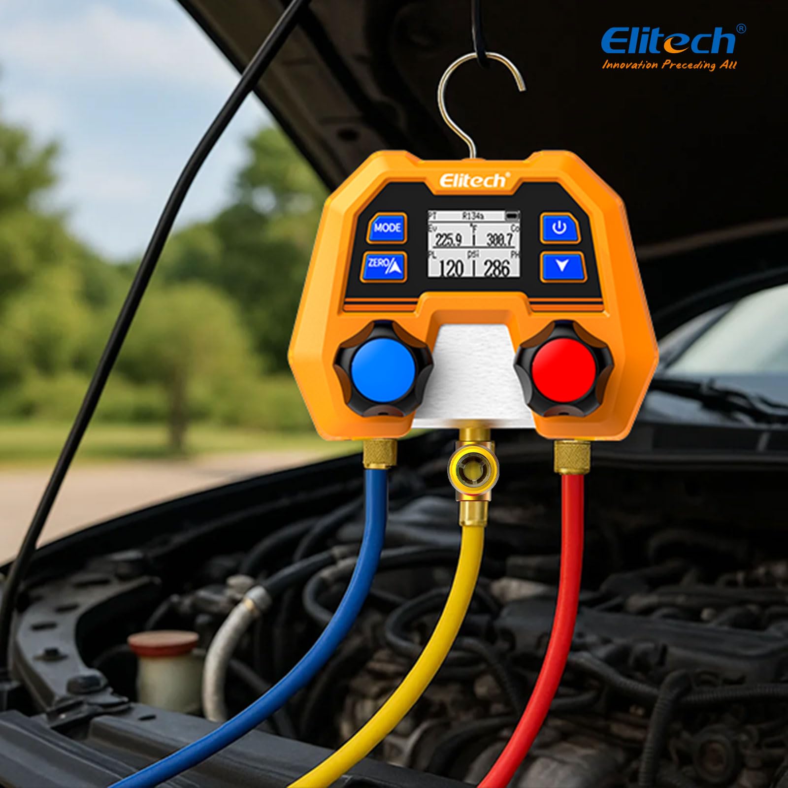 Elitech DMG-2SE data hold stabilizes readings for easier diagnostics